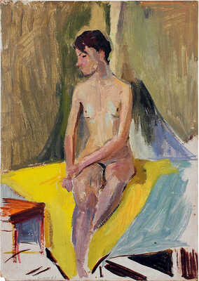 Гиппиус Наталья Александровна. Обнаженная (двухсторонняя работа) 